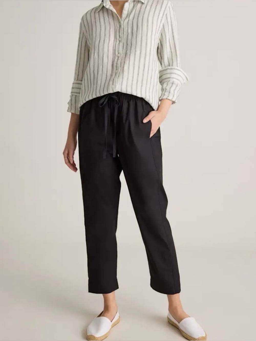 Quince 100% Organic Cotton Poplin Pull-On Pants